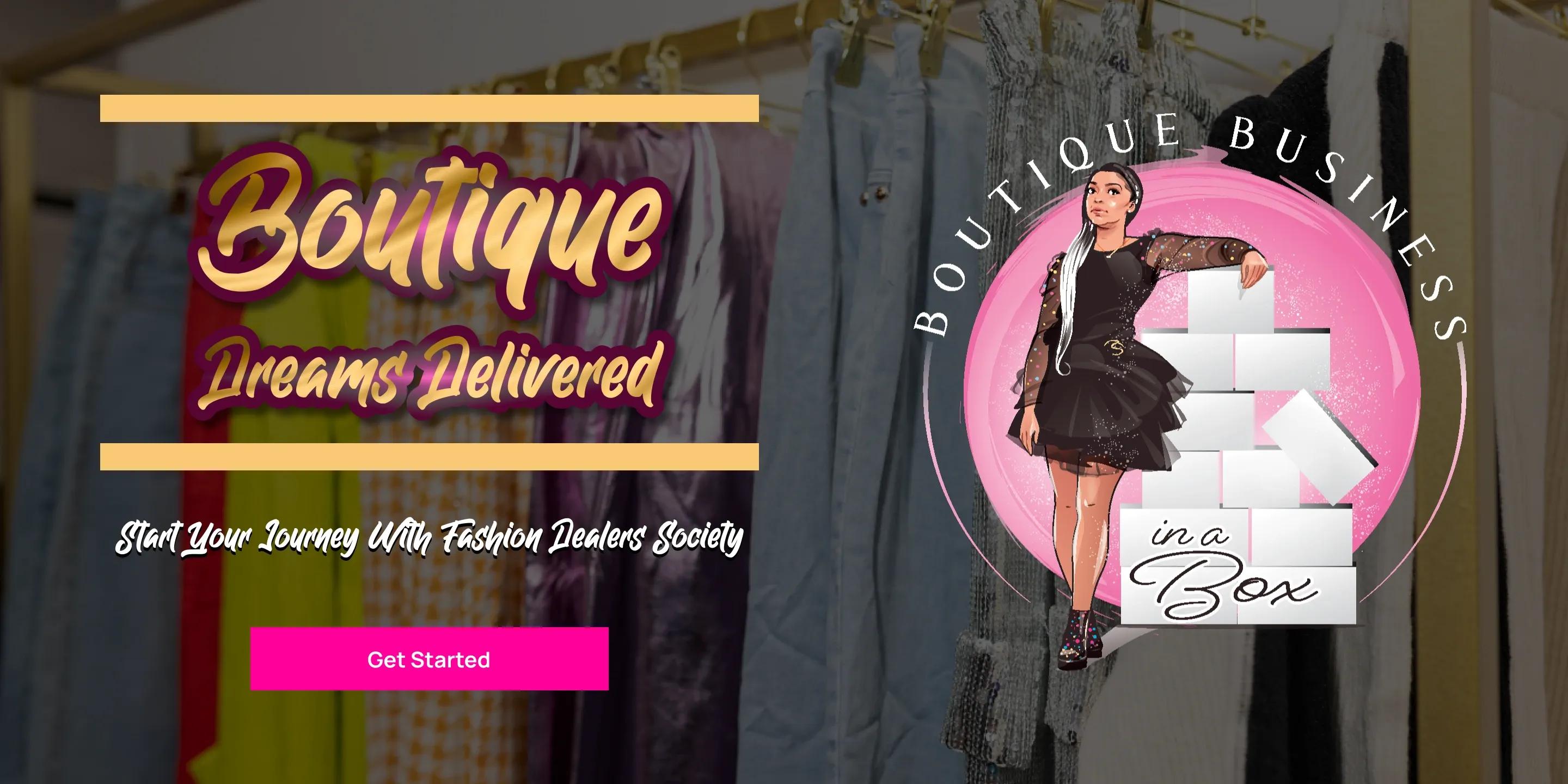 Boutique Business in a Box Landing Banner